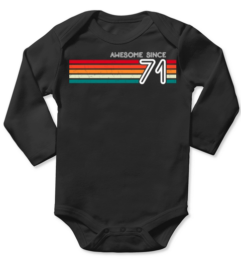 Awesome Since 1971 52nd Birthday Gifts 52 Years Long Sleeve Baby One-Piece