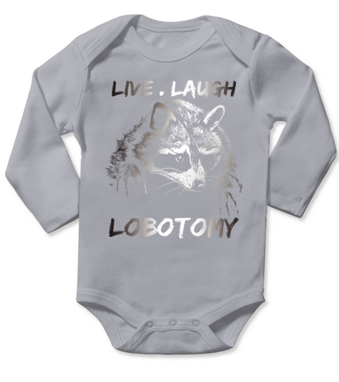 Live Laugh Lobotomy Retro Possum Lover Long Sleeve Baby One-Piece