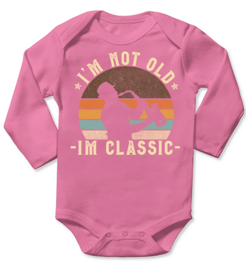 Retro Saxophone Vintage Look With Funny Quote Long Sleeve Baby One-Piece