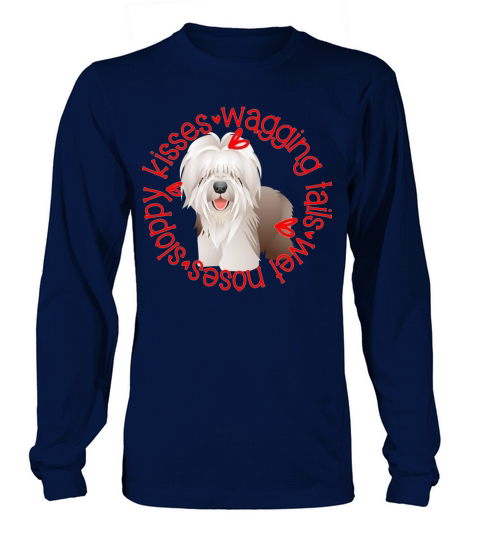 Cute Bearded Collie sloppy kisses Long sleeved Unisex