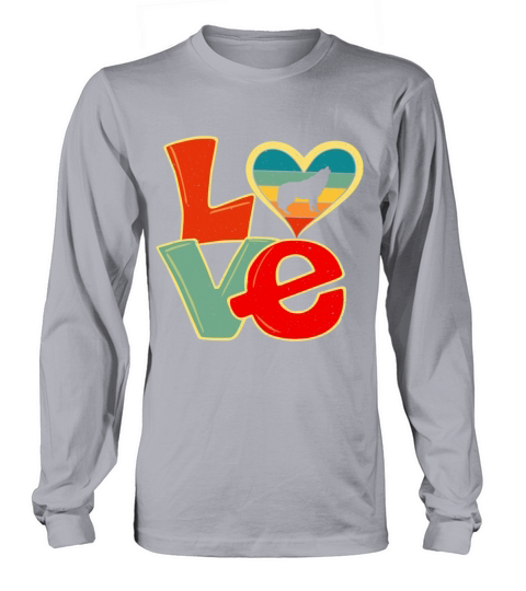 Distressed Vintage Wolf Lover Zookeeper Valentines Long sleeved Unisex