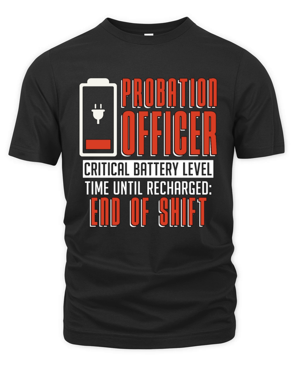 Probation Officer Critical Battery Correctional Organic Unisex T-shirt