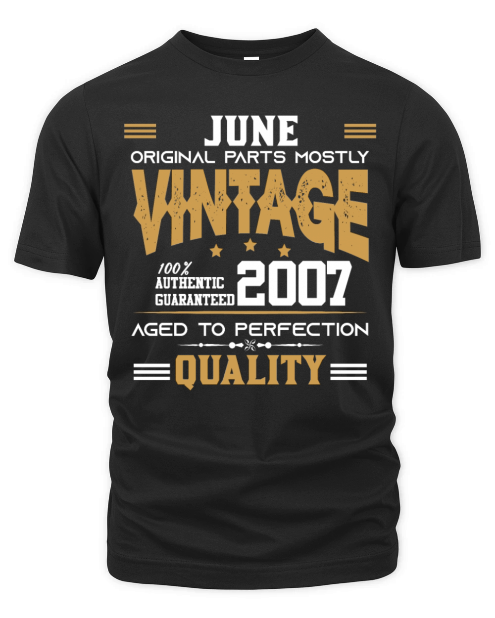 Vintage Aged To Perfection June 2007 Organic Unisex T-shirt