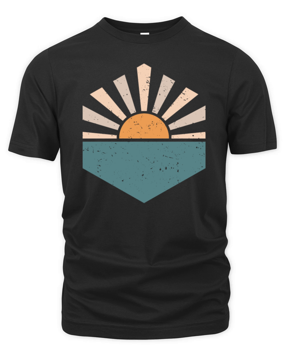 Vintage Beach Summer Vacation Sunset Organic Unisex T-shirt