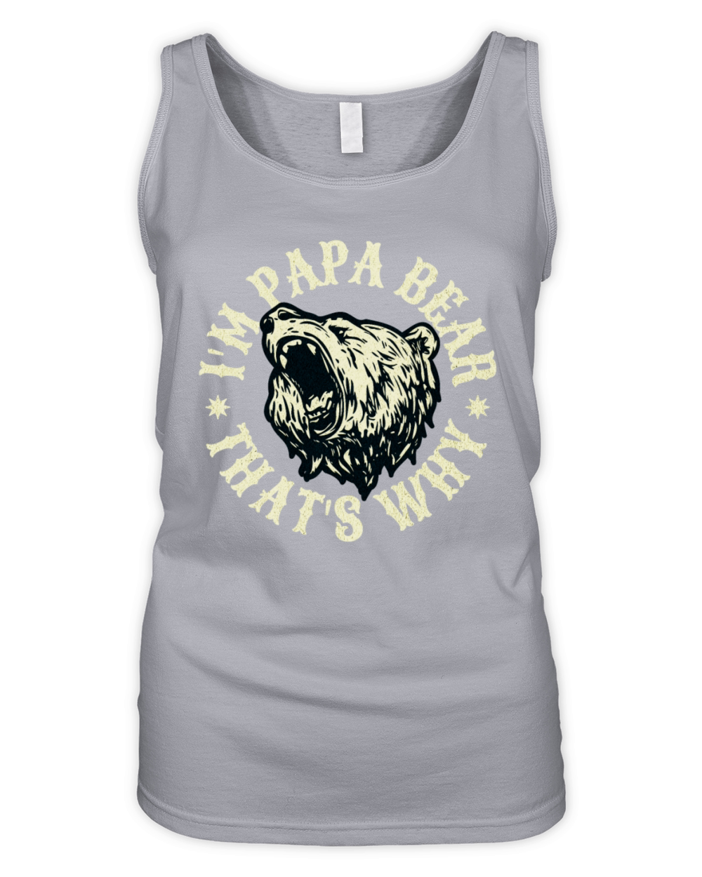 Funny Fathers Day Papa Bear Dad Life Humor Organic Women's Tank Top