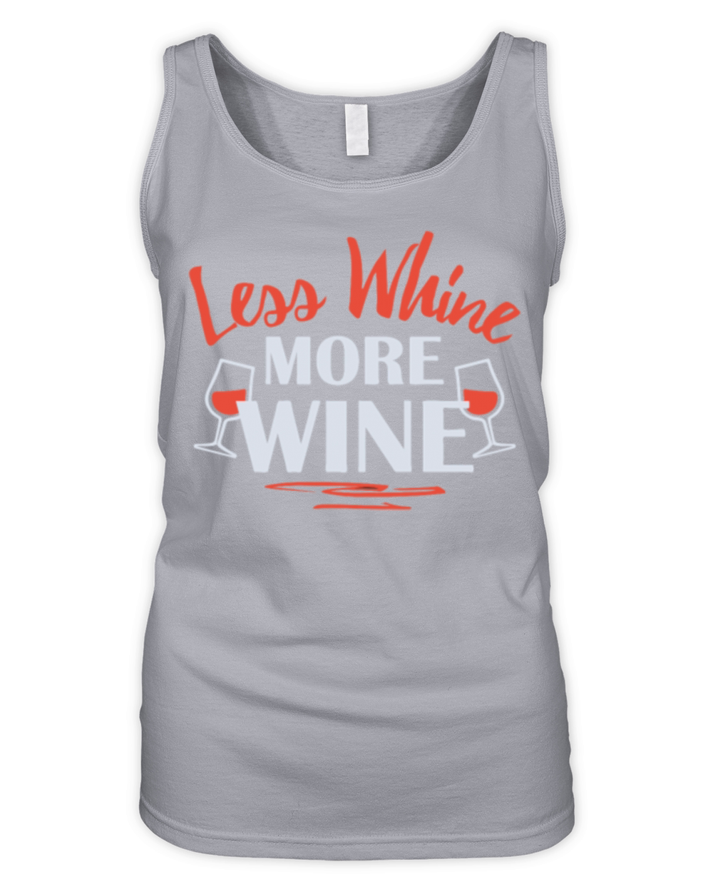 LESS WHINE MORE WINE Organic Women's Tank Top