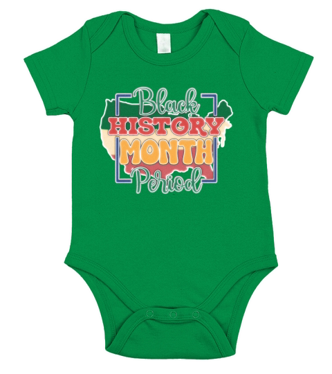 Black History Month Period Short Sleeve Baby One-Piece