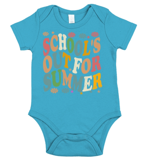 Last Day Of School Vintage Schools Out For Summer Short Sleeve Baby One-Piece