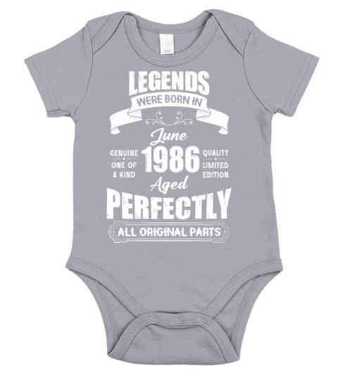 Legends Were Born In June 1973 Birthday Short Sleeve Baby One-Piece