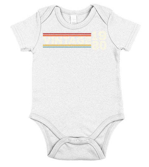 Vintage 1980 Gifts Legend for 43 Years Old - 43rd Short Sleeve Baby One-Piece