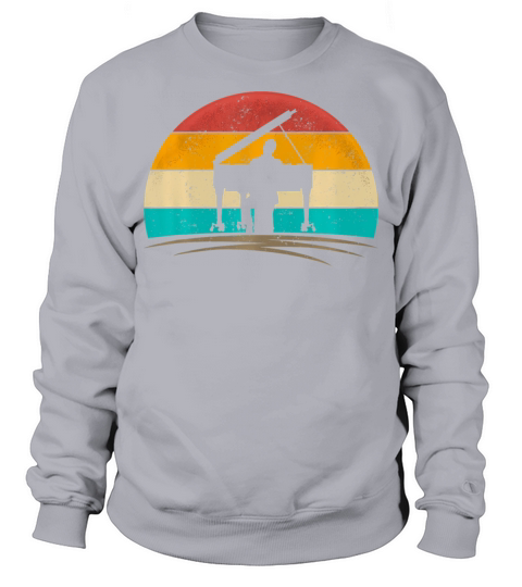 Vintage Pianist Retro 70s Distressed Piano Player Sweatshirt Unisex