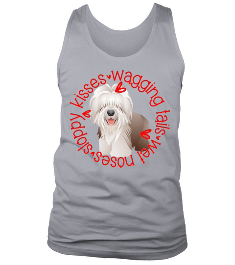 Cute Bearded Collie sloppy kisses Tank Top Unisex