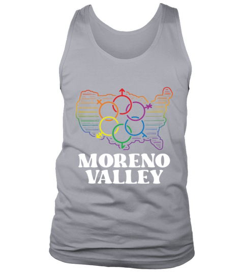 Moreno Valley Pride Flag Pride Month LGBTQ Flag Tank Top Unisex