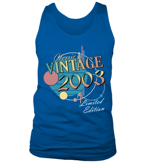 Vintage Gift 2003 Anniversary Limited Edition Tank Top Unisex