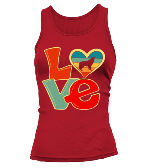 Distressed Vintage Wolf Lover Zookeeper Valentines Tank top Woman