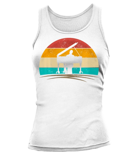 Vintage Pianist Retro 70s Distressed Piano Player Tank top Woman