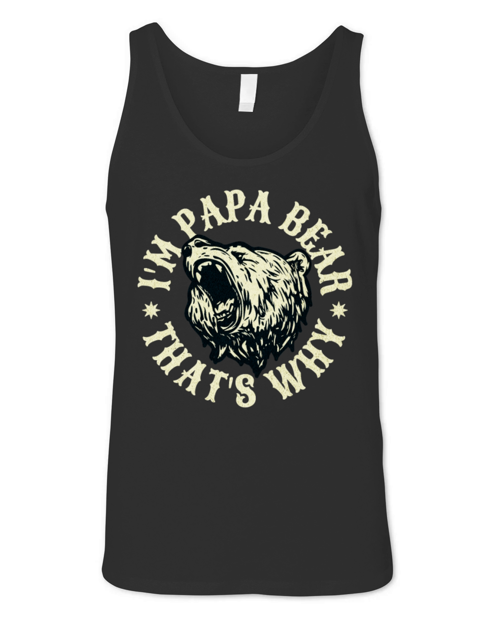 Funny Fathers Day Papa Bear Dad Life Humor Unisex Jersey Tank