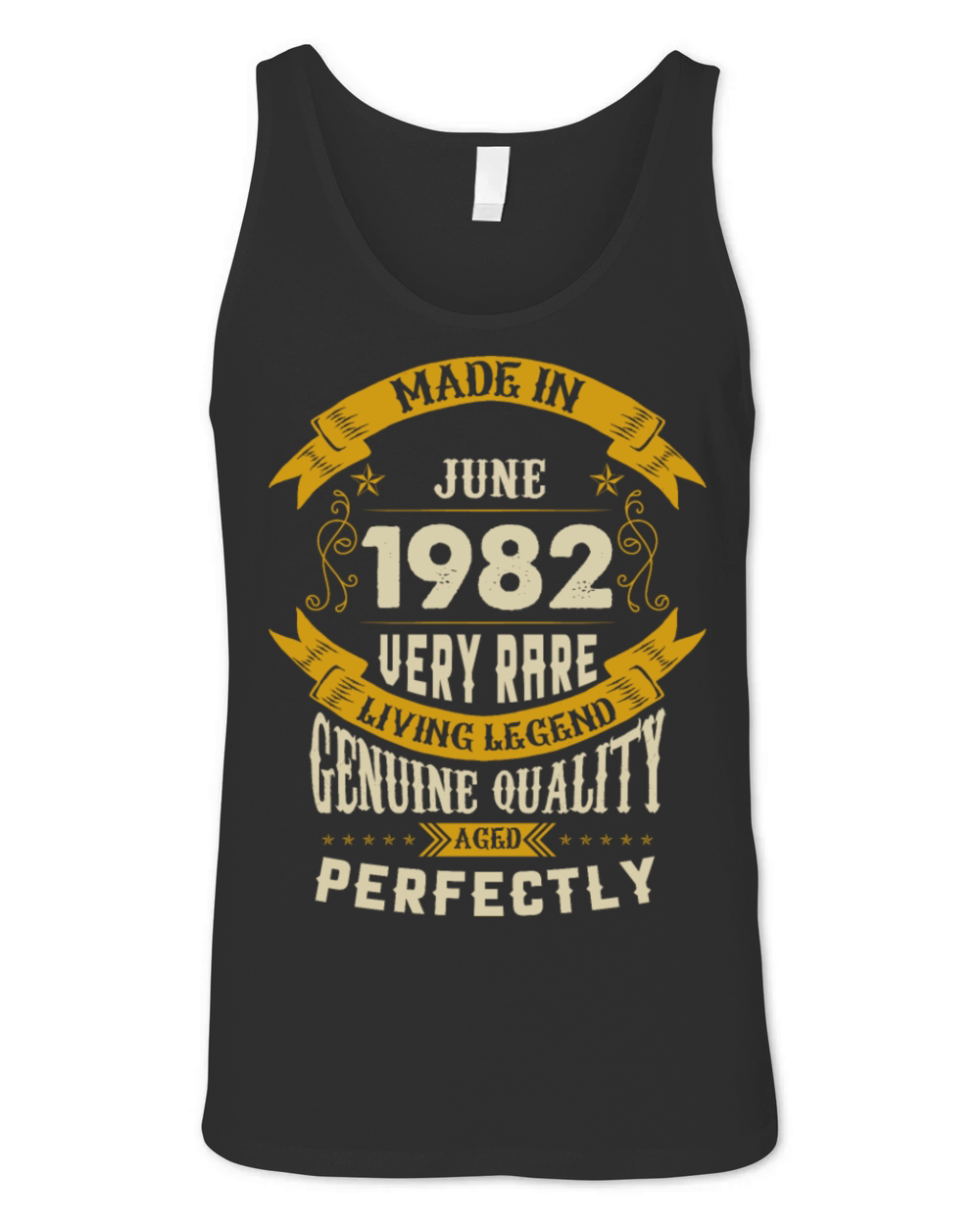 June 1982 Vintage Birthday Present Unisex Jersey Tank