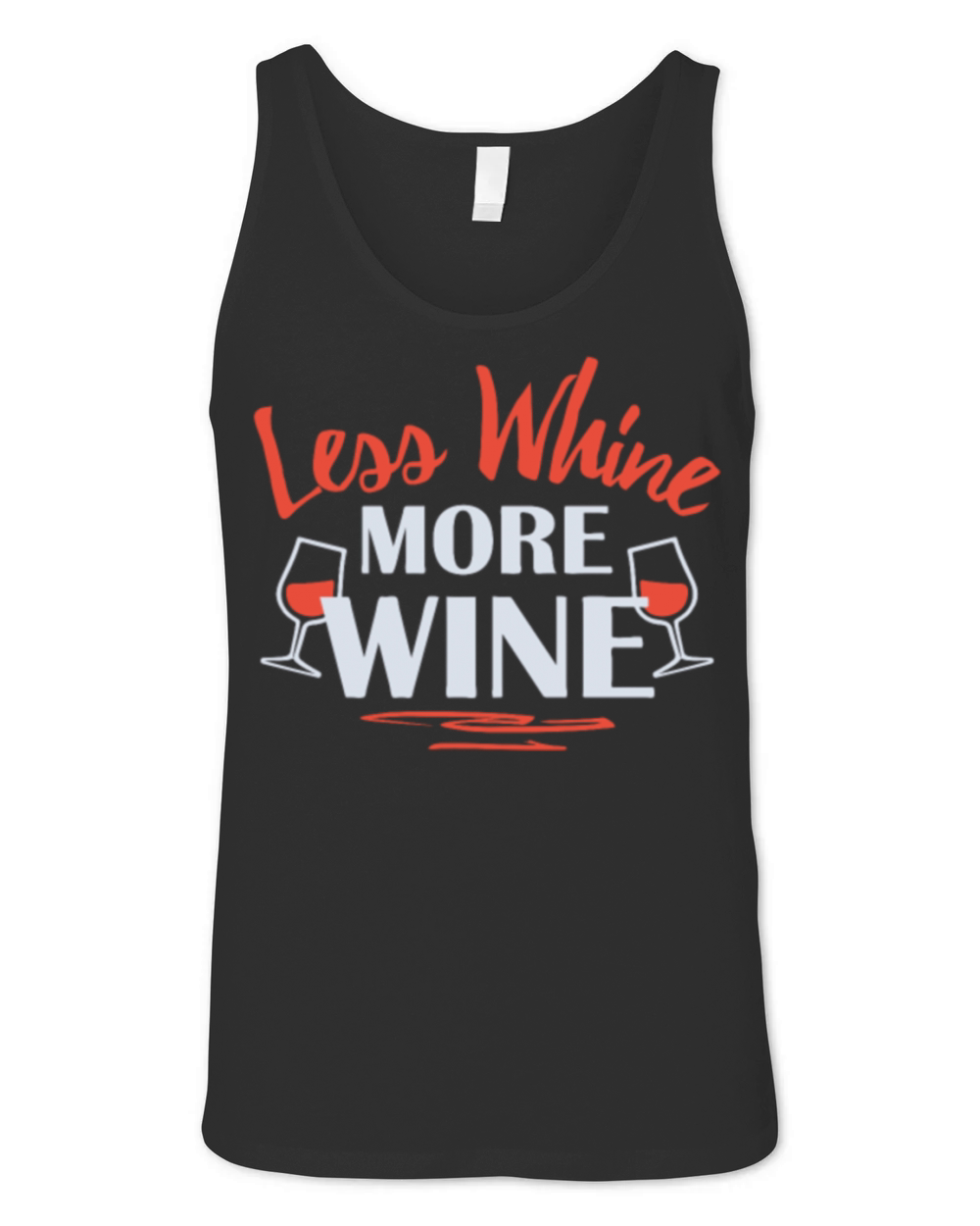 LESS WHINE MORE WINE Unisex Jersey Tank