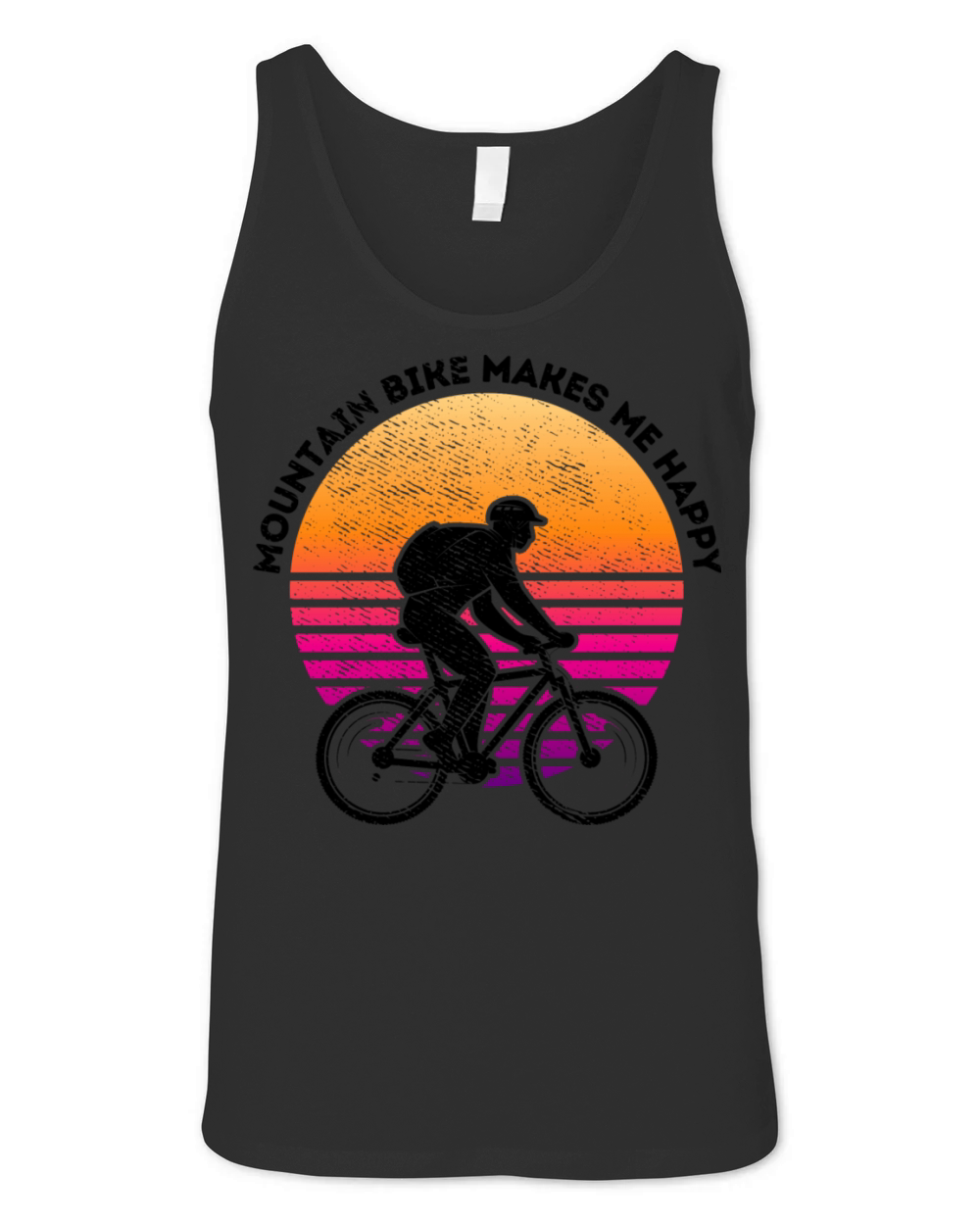 Mountain Bike Makes Me Happy Unisex Jersey Tank