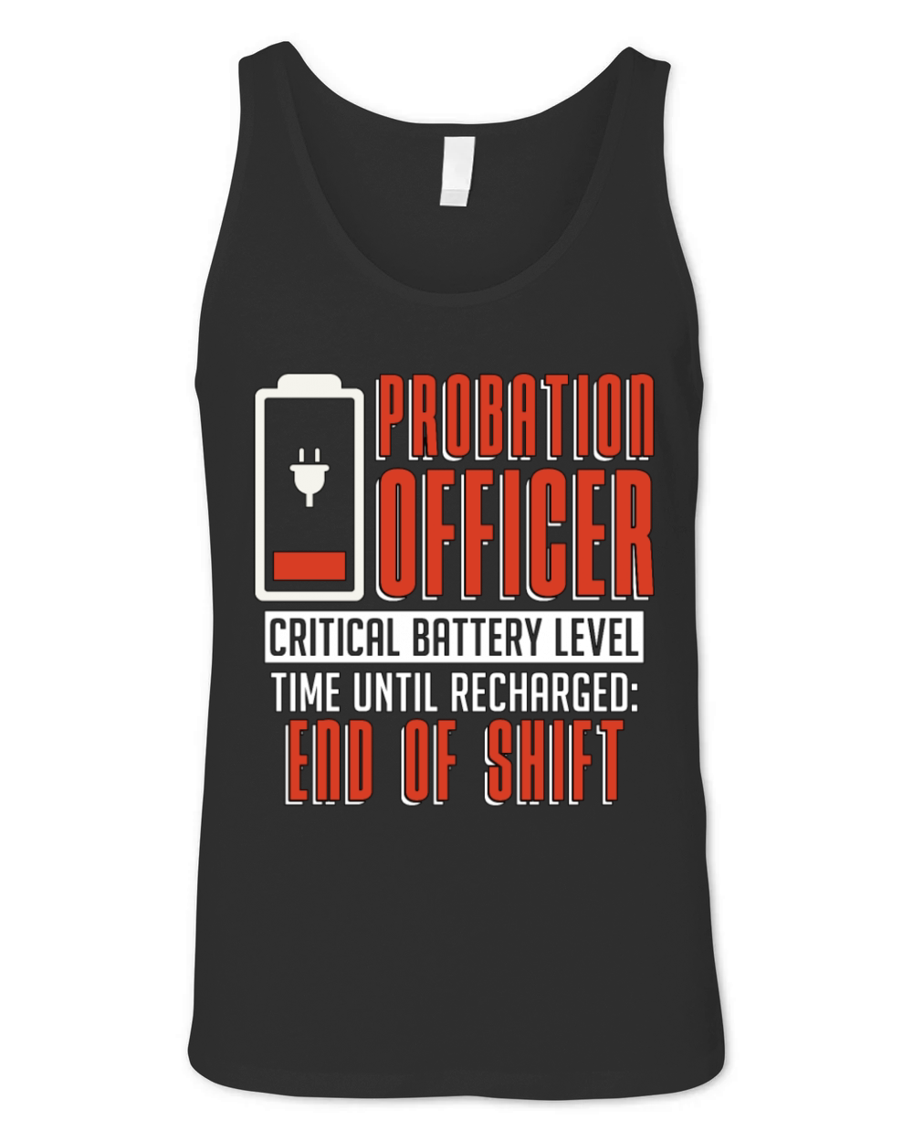 Probation Officer Critical Battery Correctional Unisex Jersey Tank