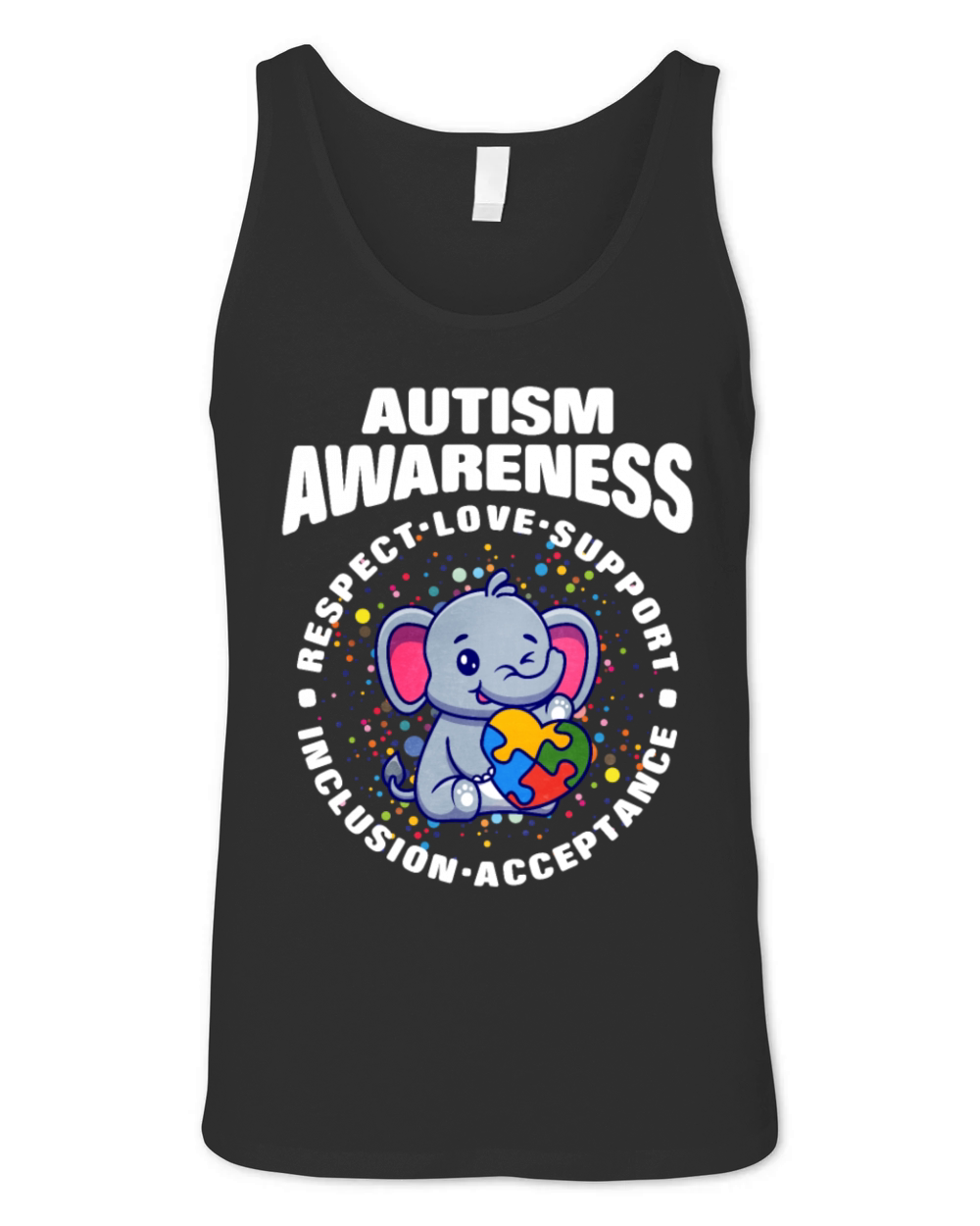 Respect Love Support Inclusion Acceptance Unisex Jersey Tank