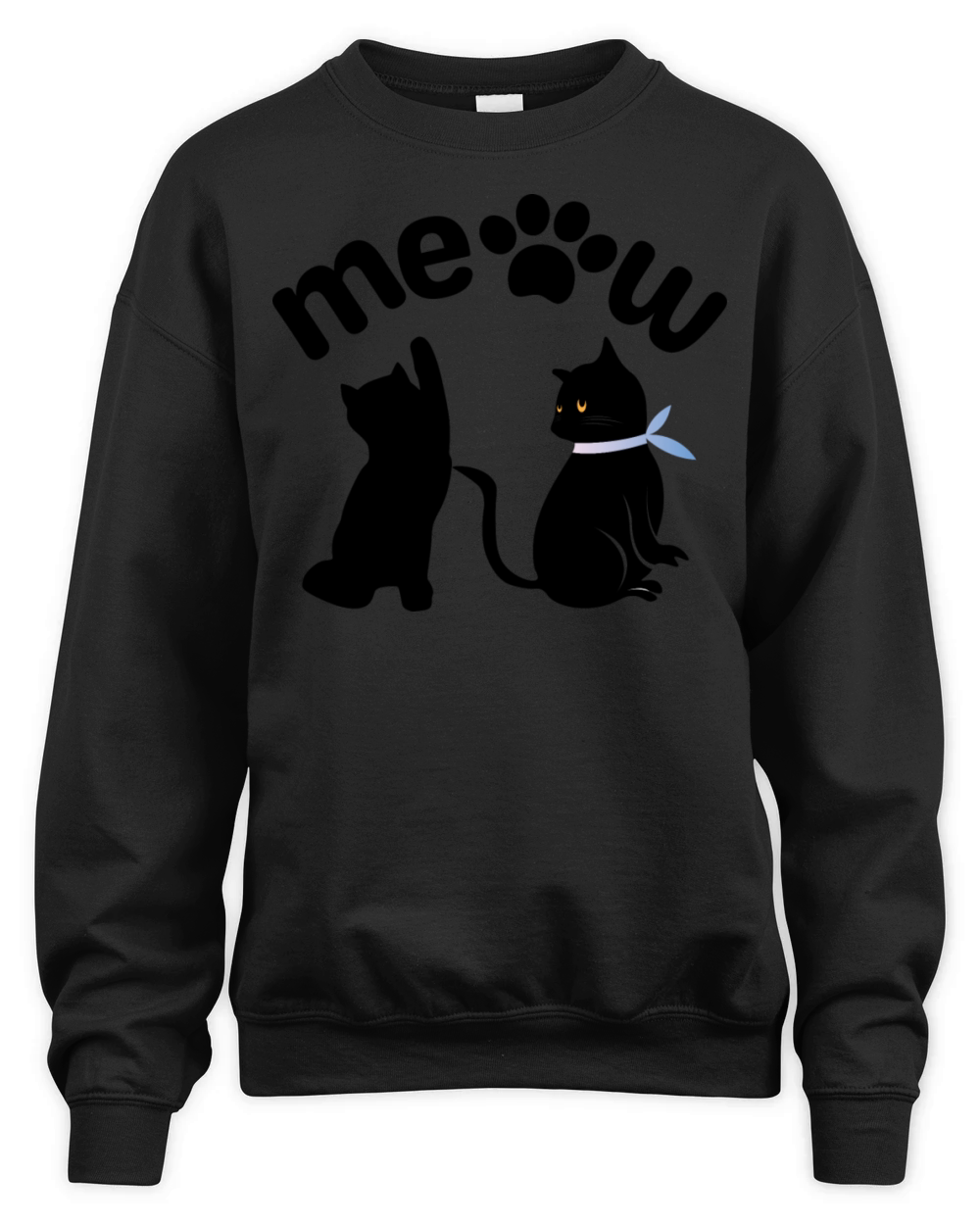 Cat Meow - kawaii cat miaw Unisex Premium Crewneck Sweatshirt