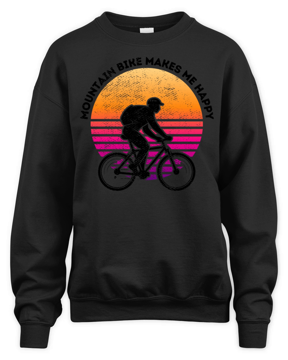 Mountain Bike Makes Me Happy Unisex Premium Crewneck Sweatshirt