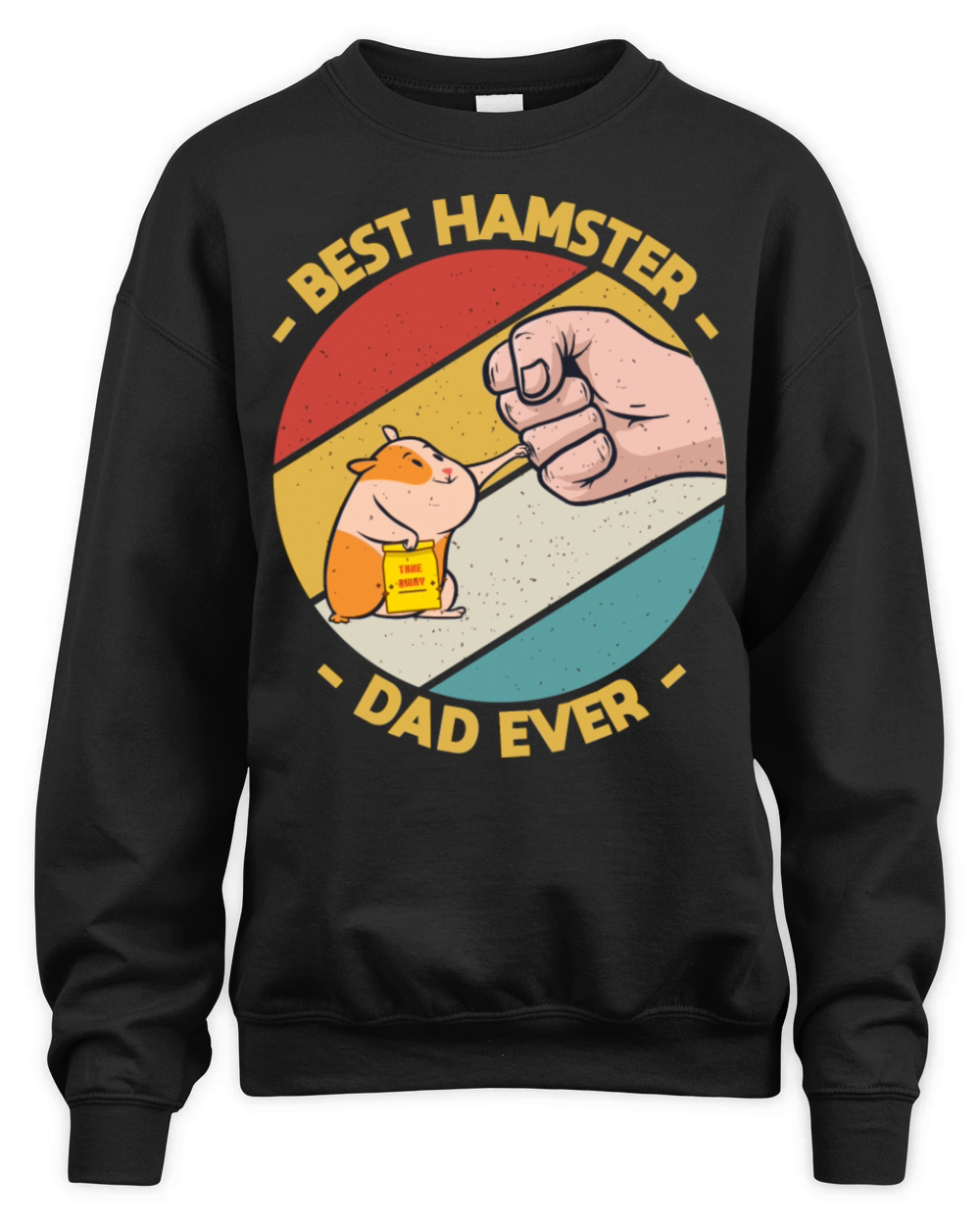 Vintage Best Hamster Dad Ever Lover Unisex Premium Crewneck Sweatshirt