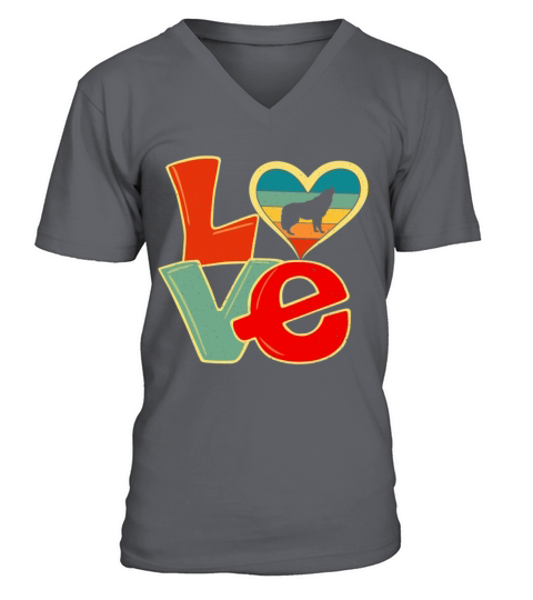 Distressed Vintage Wolf Lover Zookeeper Valentines V-Neck T-shirt