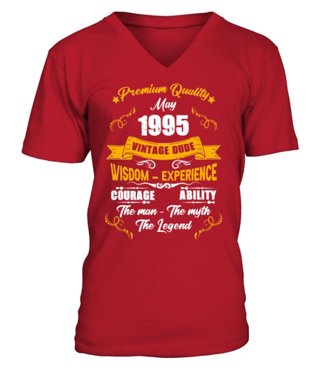 May 1982 Vintage Birthday Present V-Neck T-shirt