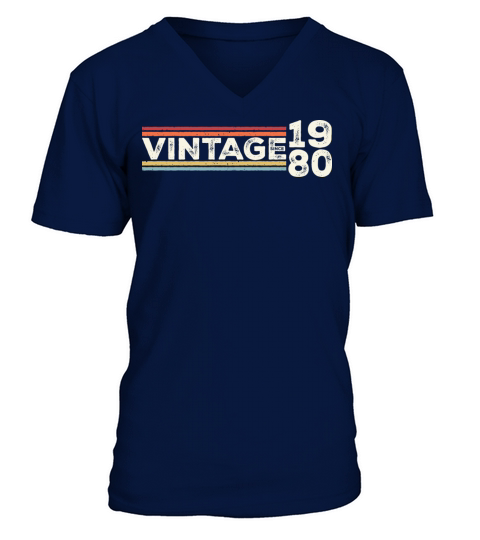 Vintage 1980 Gifts Legend for 43 Years Old - 43rd V-Neck T-shirt