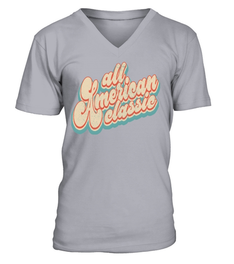 Vintage All American Patriotic 4th of July V-Neck T-shirt