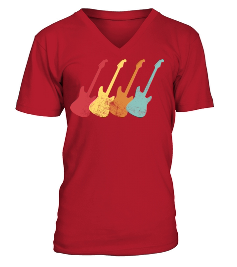 Vintage Guitar Quartet V-Neck T-shirt