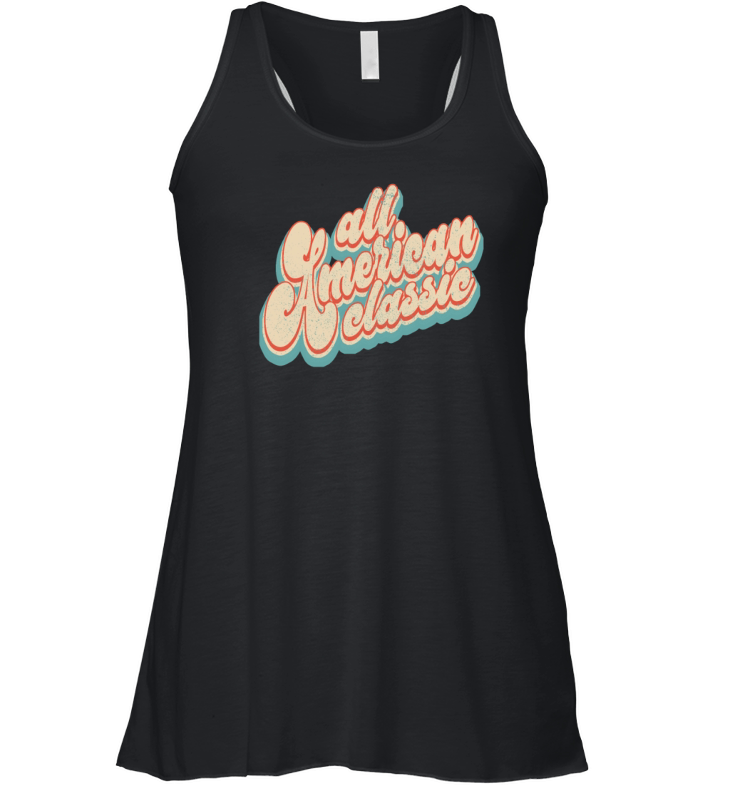 Vintage All American Patriotic 4th of July Women's Flowy Tank Top