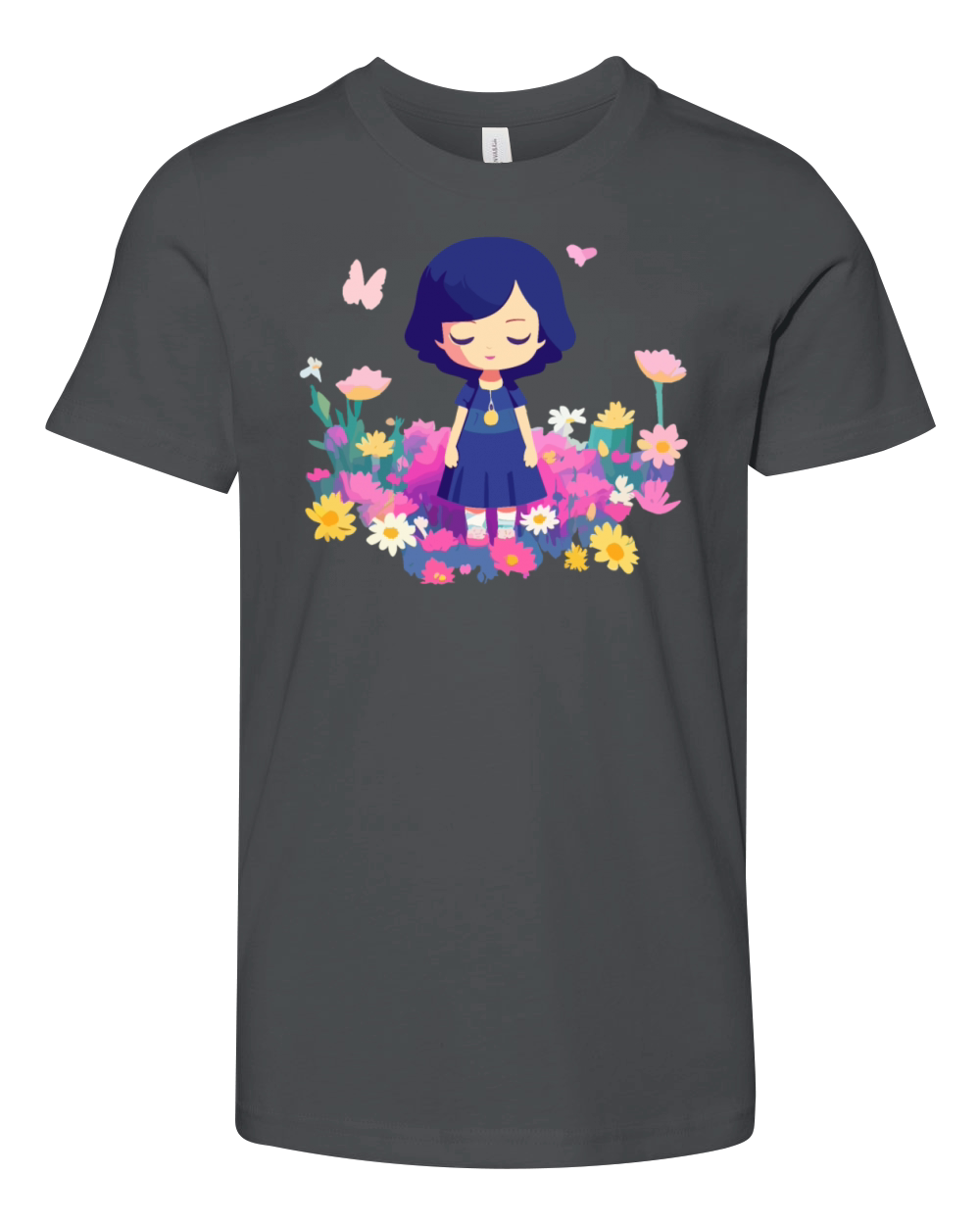 Flowers for peace and love Youth Unisex Jersey Tee