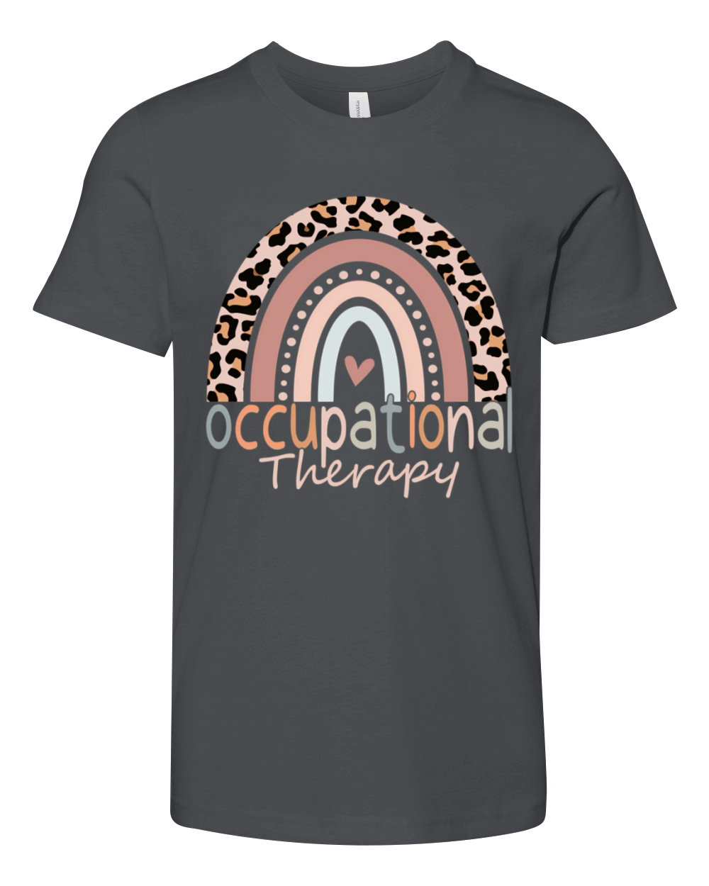 Occupational Therapy Leopard Rainbow Ot Assistant Youth Unisex Jersey Tee
