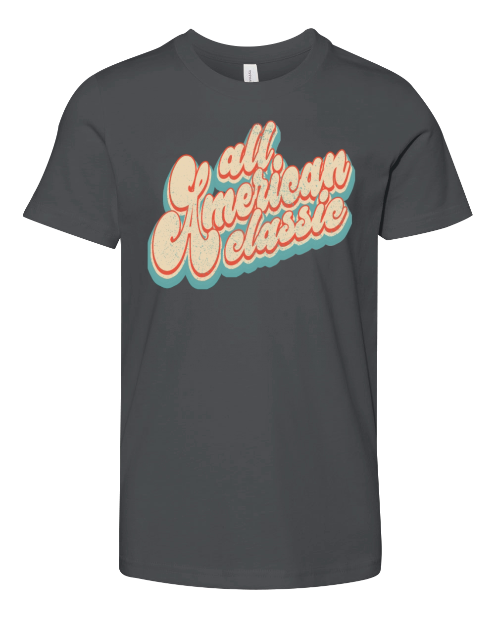 Vintage All American Patriotic 4th of July Youth Unisex Jersey Tee