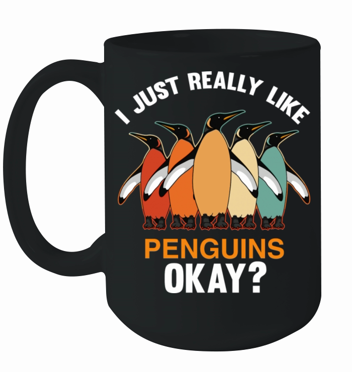 I Just Really Like Penguins Ok Penguin Vintage Ceramic Mug