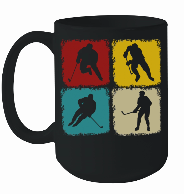 Retro Hockey Lover Classic Vintage Style Hockey Ceramic Mug