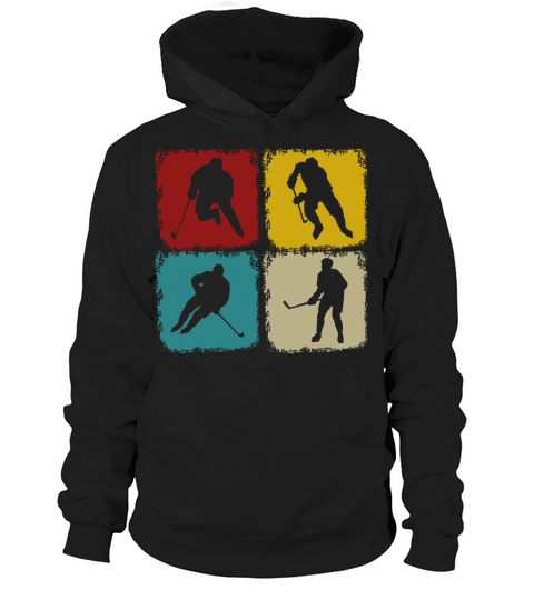 Retro Hockey Lover Classic Vintage Style Hockey Hoodie Unisex
