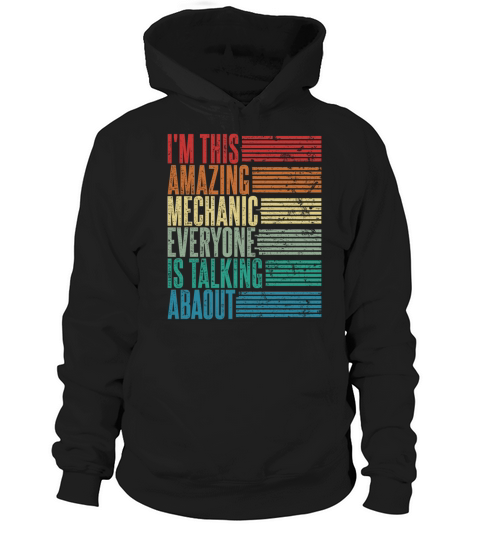Vintage Mechanic Profession Gift Retro Hoodie Unisex