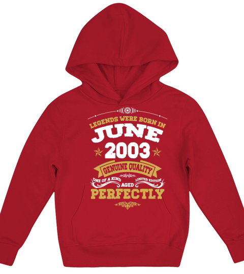 Vintage Aged To Perfection June 2003 Kids Hoodie