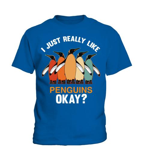 I Just Really Like Penguins Ok Penguin Vintage Kids T-Shirt