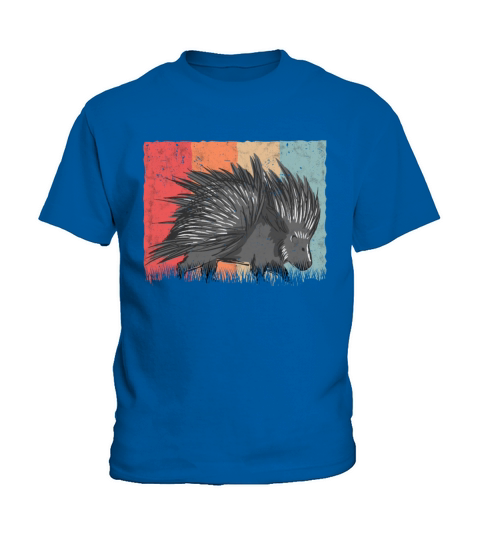 Porcupine Vintage Retro Kids T-Shirt