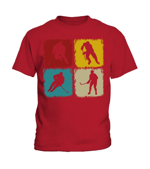 Retro Hockey Lover Classic Vintage Style Hockey Kids T-Shirt