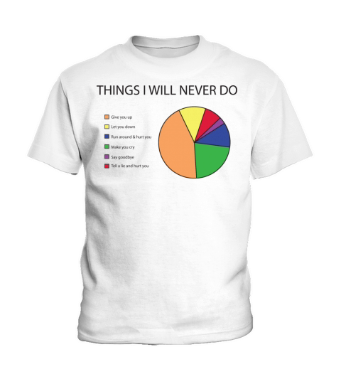 Things I will never do pie chart Kids T-Shirt