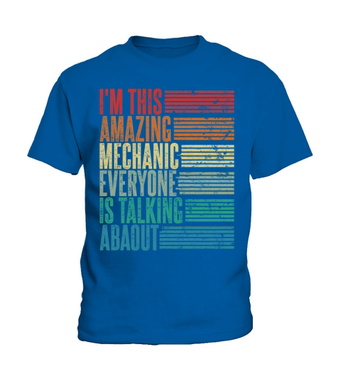 Vintage Mechanic Profession Gift Retro Kids T-Shirt