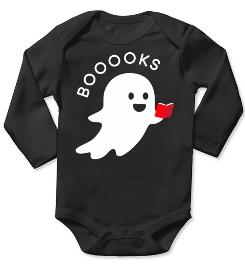 Booooks Halloween Reading Long Sleeve Baby One-Piece