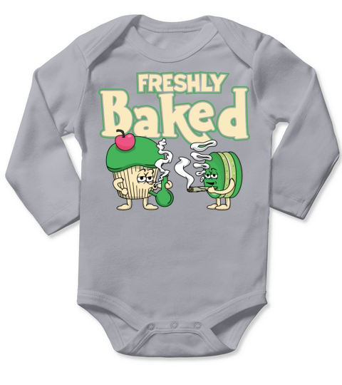 Freshly Baked Design Long Sleeve Baby One-Piece